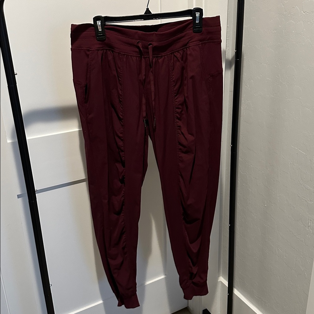 Lululemon Dance Studio Mid rise Jogger Pants
Color: Garnett